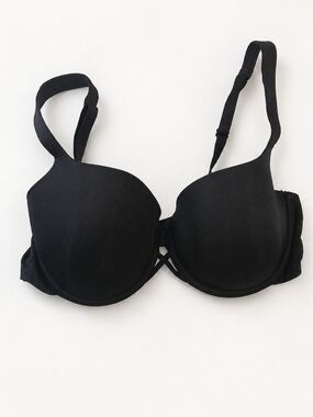 La Senza Black T-Shirt Bra 36C Lightly Lined Underwire Everyday Comfort Casual